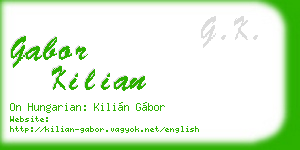 gabor kilian business card