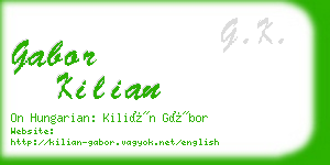 gabor kilian business card